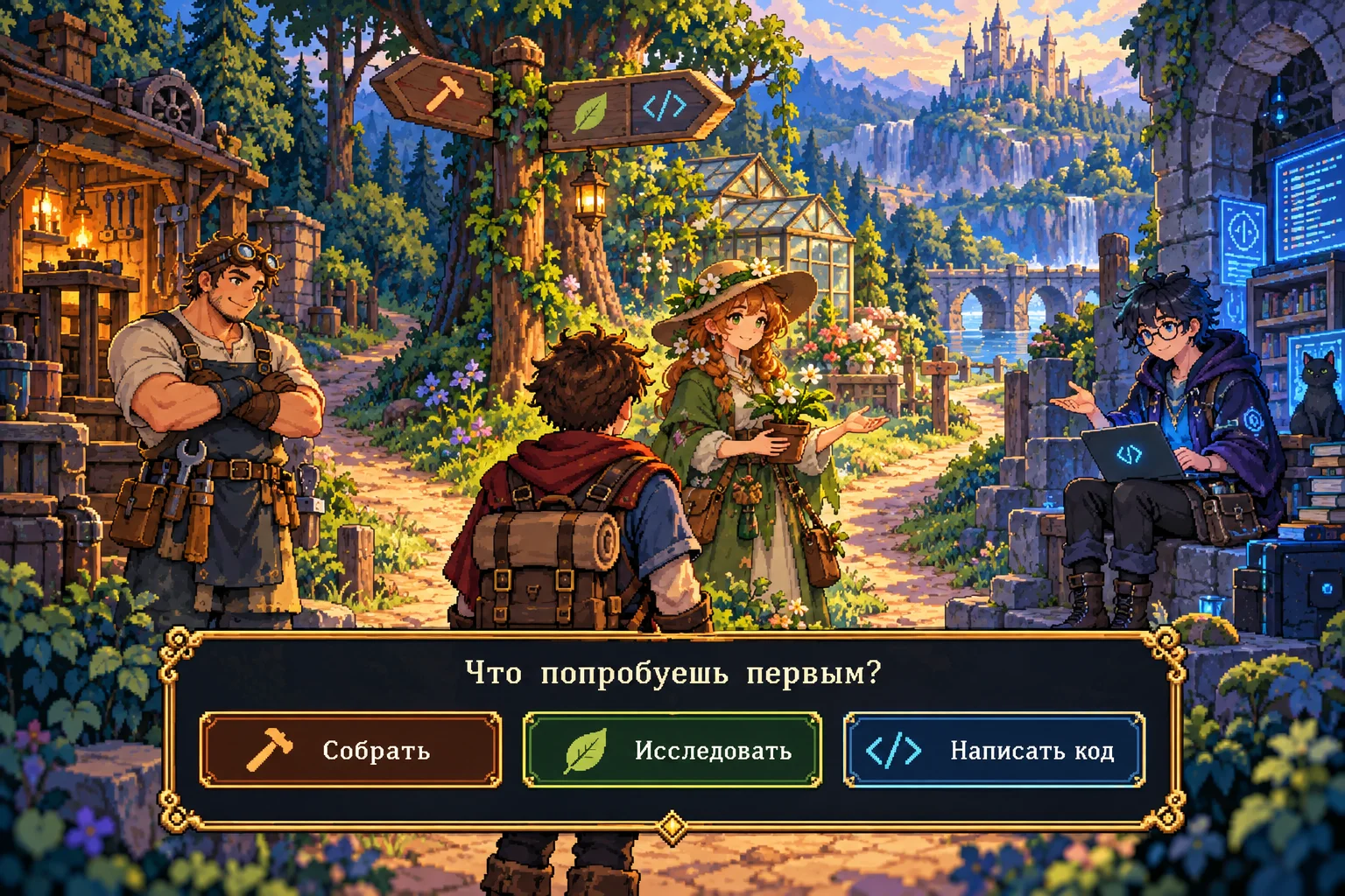 RPG-диалог о выборе первого карьерного опыта