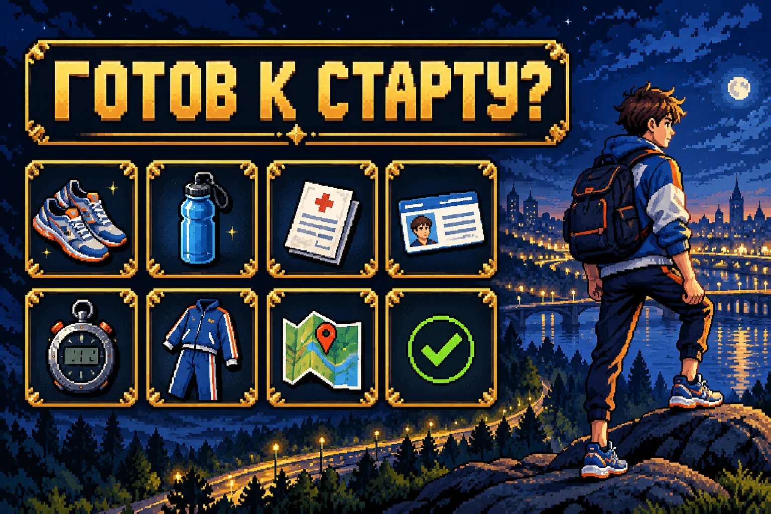 Инвентарь для подготовки к старту